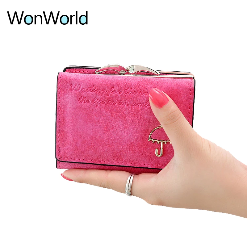 Wonworld/Модные женские кошельки и для путешествий матовые короткие клатчи на молнии