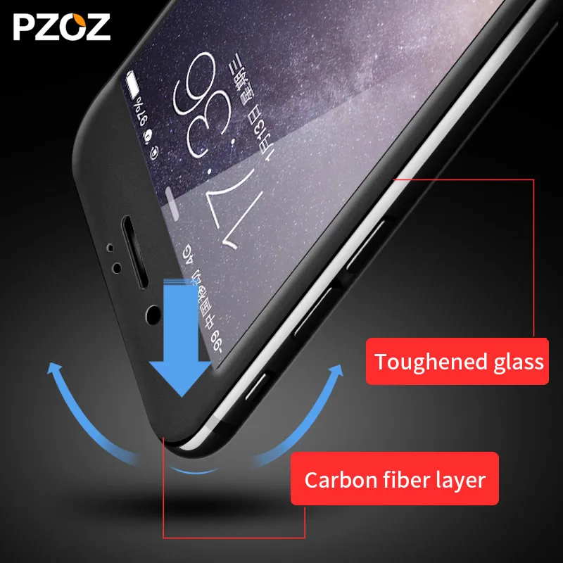 PZOZ для iPhone 7 8 Plus Защитная пленка экрана из закаленного стекла 3D Apple Glas | Мобильные