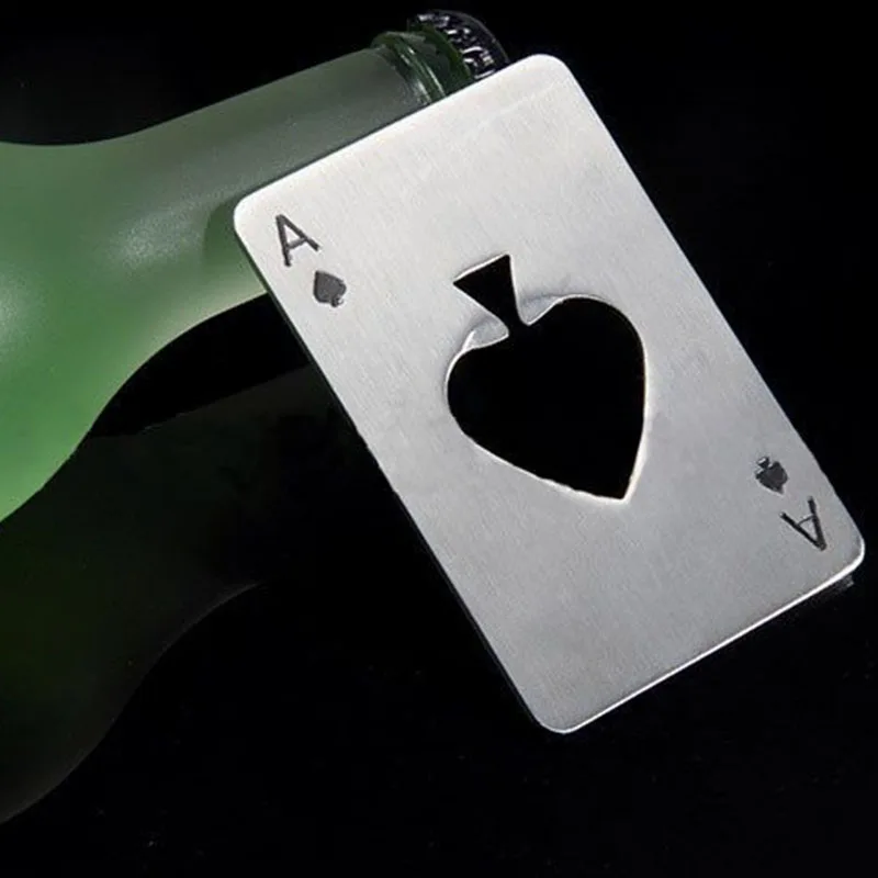 Креативный покерный Ace of Spades дизайн стильная нержавеющая сталь пиво Вино