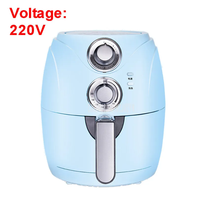 220V Blue KDF-516B 2.5L интеллектуальная Бездымная электрическая сковорода, фритюрница, духовка, кастрюля, плита, без масла, картофель фри, машина - Цвет: 220V Blue