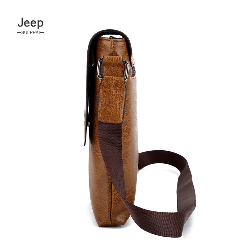 JEEP Sulppai мужская сумка мессенджер вертикальная кожаная деловой мужской портфель