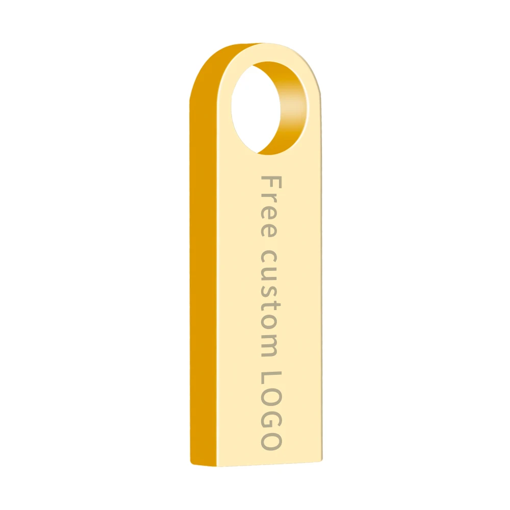 Gold Usb флеш-накопитель 32 ГБ 3,0 металлическая ручка-накопитель 64 Гб Флешка 16 ГБ 8 ГБ 4 ГБ 128 ГБ серебристый флеш-накопитель в виде ключа Водонепроницаемый логотип на заказ - Цвет: Gold