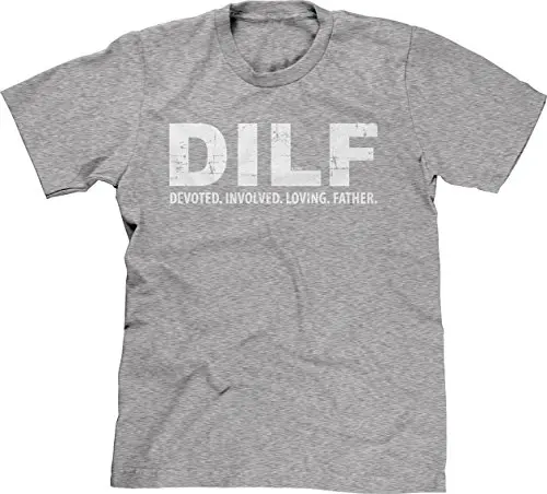 Мужская Футболка DILF Посвятила Участие Любящий Отец Футболка|men t-shirt|t-shirt ment-shirt