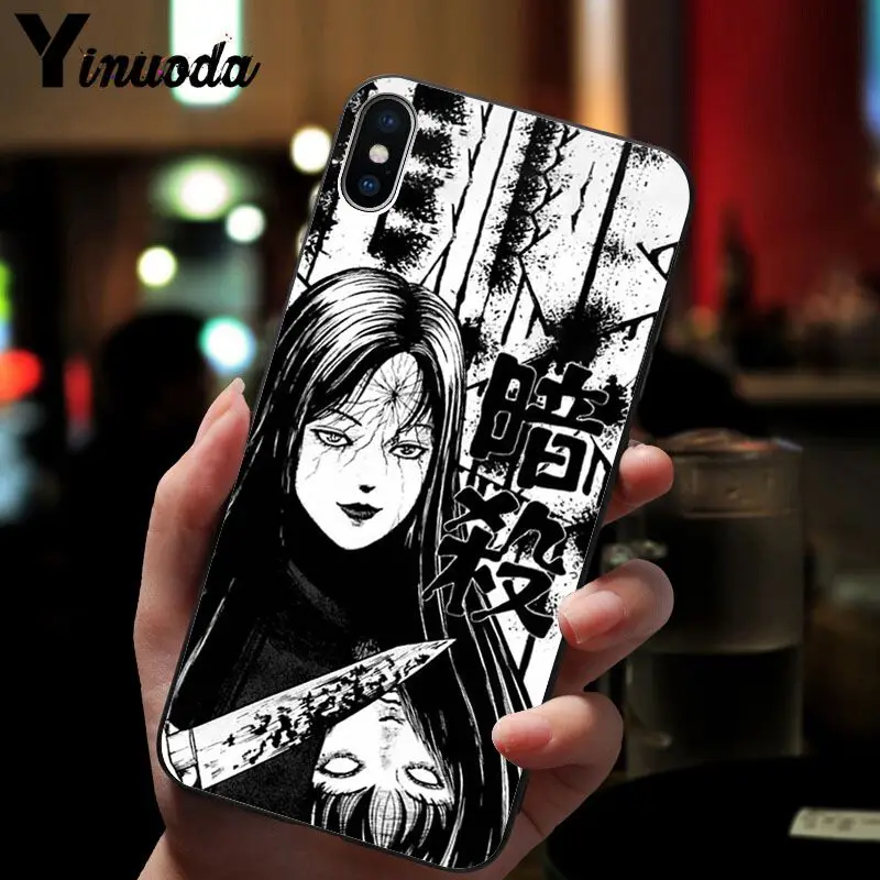 11pro MAX kawaki Tomie черный мягкий силиконовый чехол для телефона из ТПУ Apple iPhone 8 7 6 6S Plus X