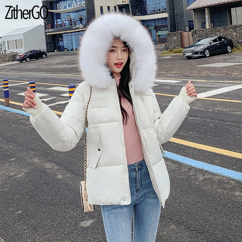 ZitherGo 2019 женские студенческие Стильные повседневные хлопковые пальто с капюшоном
