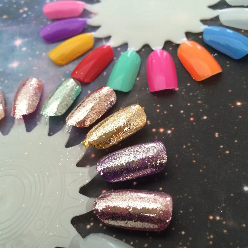 Оптовая продажа Яркий серебряный порошок Сияющий эффект серебряные хлопья хром