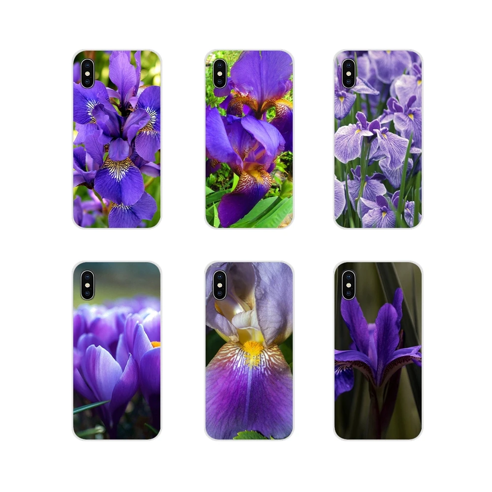 Прозрачный чехол из ТПУ для Apple iPhone X XR XS MAX 4 4S 5 5S 5C SE 6 6S 7 8 Plus ipod touch Фиолетовый