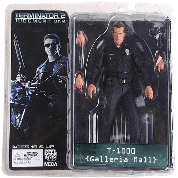 Терминатор 2 T-800 T800 стальная мельница Cyberdyne Showdown endoskeleton битва через время побега T-1000 фигурка - Цвет: T1000 galleria mall