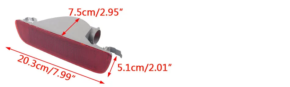 Подходит для Nissan Qashqai 2007 2008 2009 2011 2012 2013 красный задний бампер заднего бампера противотуманная фара заднего тормоза задний фонарь свет лампы