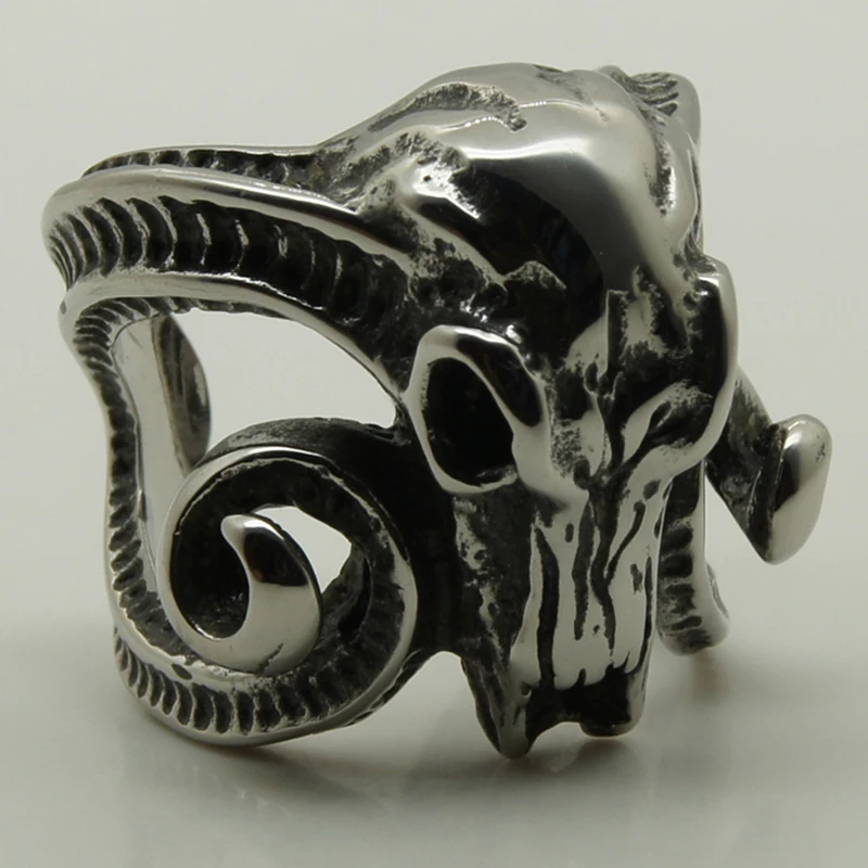 Мужской/для мальчиков крутой большой Козлиный баран длинный Рог Череп Рокки