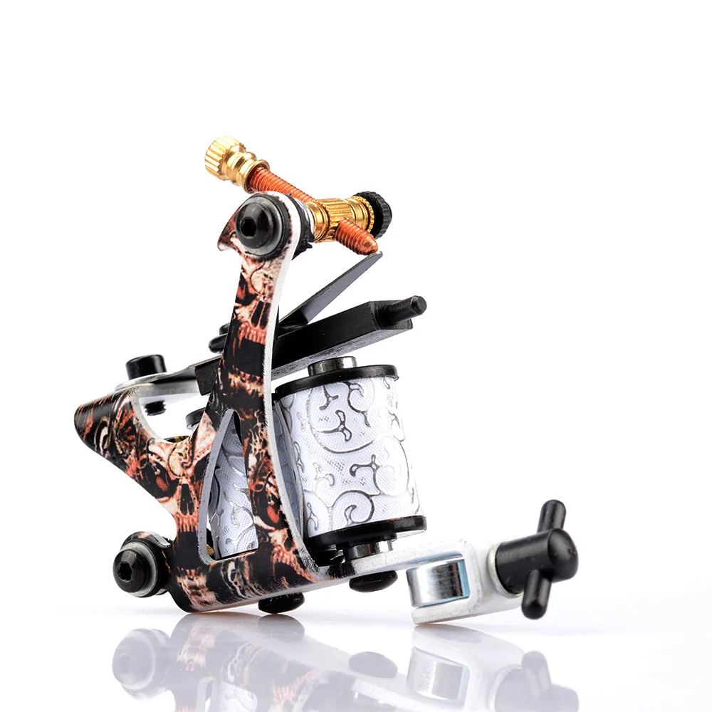 Стартовый набор для тату-машины с одной катушкой пистолета, 20 цветами пигментных чернил, наборами черной мощности, начинающим зажимом и постоянным макияжем.