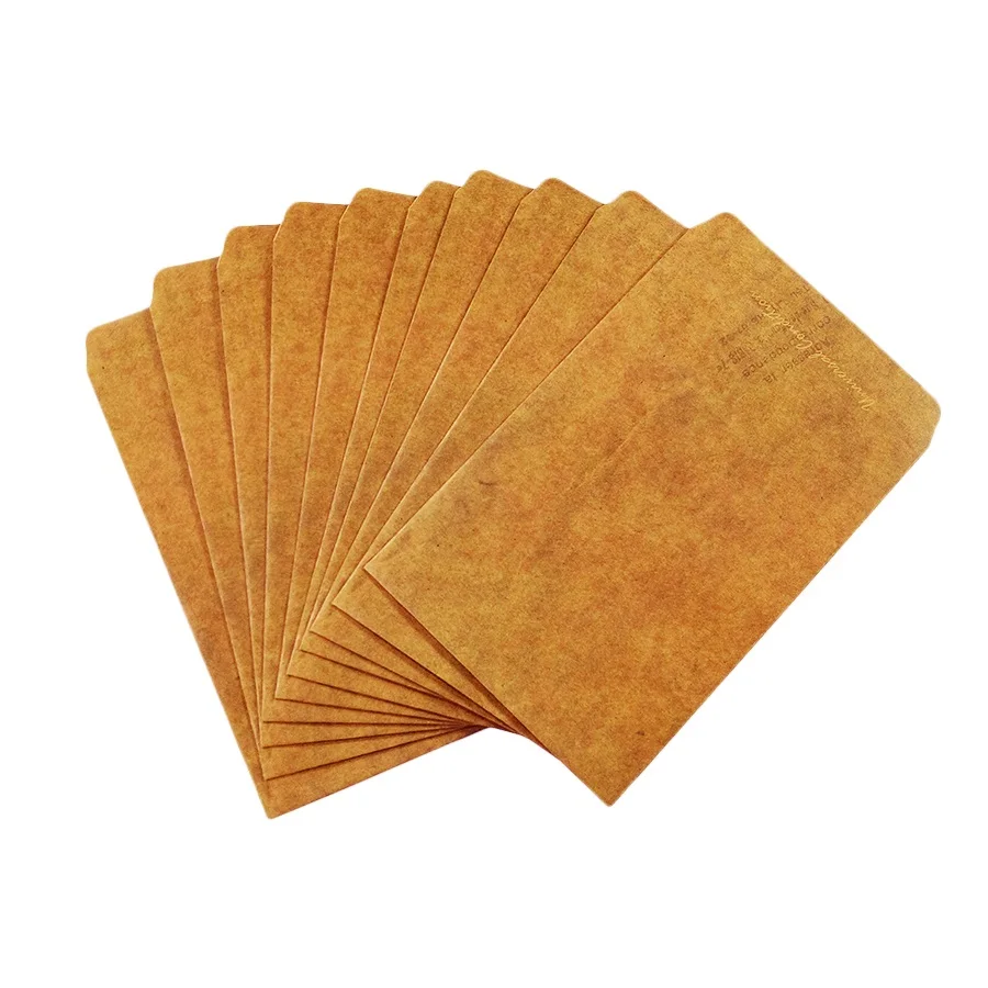 

100 Pcs/lot Retro Style Brown Kraft Paper Envelope Postcard Invitation Letter Card Paper Bag Vintage Air Mail Gift Envelope