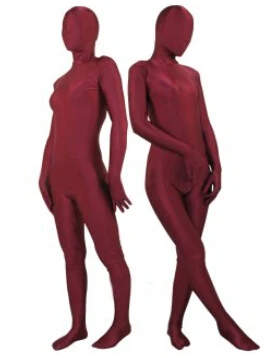 

(FZS001) Zentai Fetish Dark Red Suit Original Lycra Spandex Unisex Tights