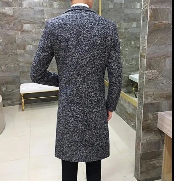 

Loldeal Men's 2018 Spring Brand Long Trench Coat Single-breasted New Single Breasted Overcoat Slim Korean Trench Coat