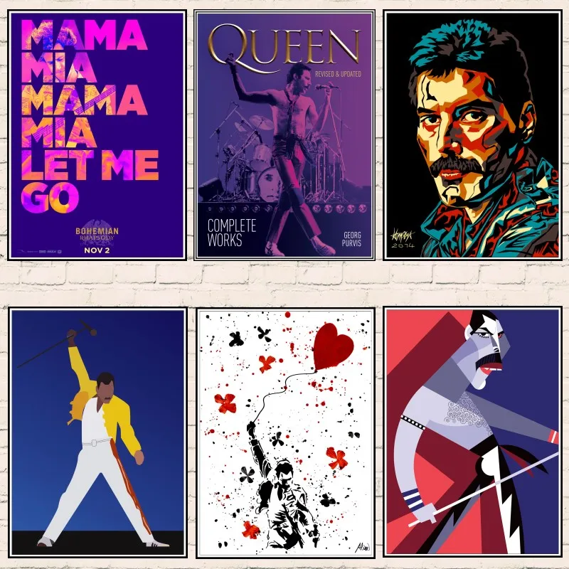 Постер Freddie Mercury музыкальные постеры Queen Rock настенные наклейки