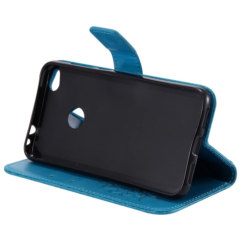 ДЛЯ Ascend P8 lite Coque Роскошный PU кожа тиснение 3D цветок Стенд Флип Мягкий силиконовый