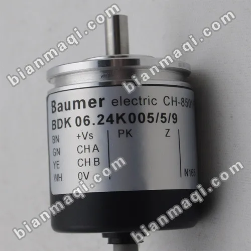 BDK 06.24K5-5-9 Baumer rotary encoder solid shaft 5mm outside diameter of 30mm