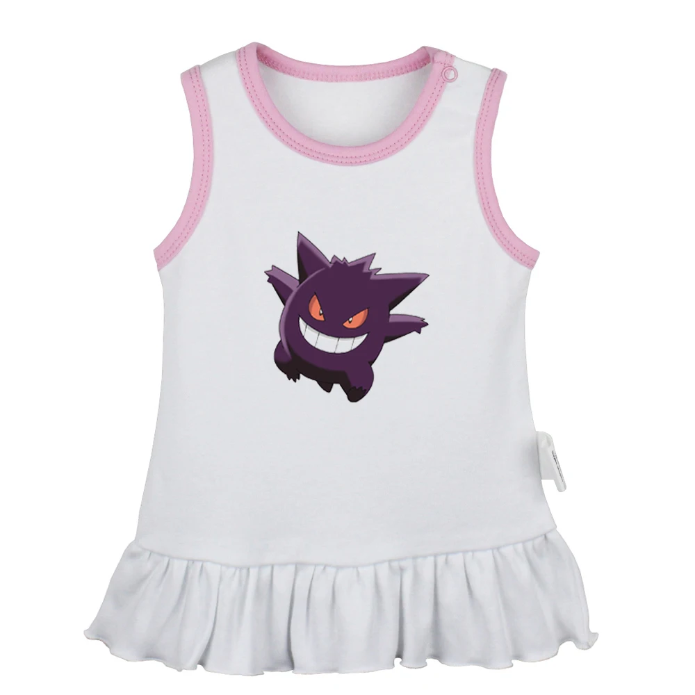 JaBabyYS949W Милый Покемон Togepi Jigglypuff Chansey Ditto Gengar Lickitung платья для новорожденных девочек платье без рукавов для малышей Одежда для младенцев - Цвет: JaBabyYS949W