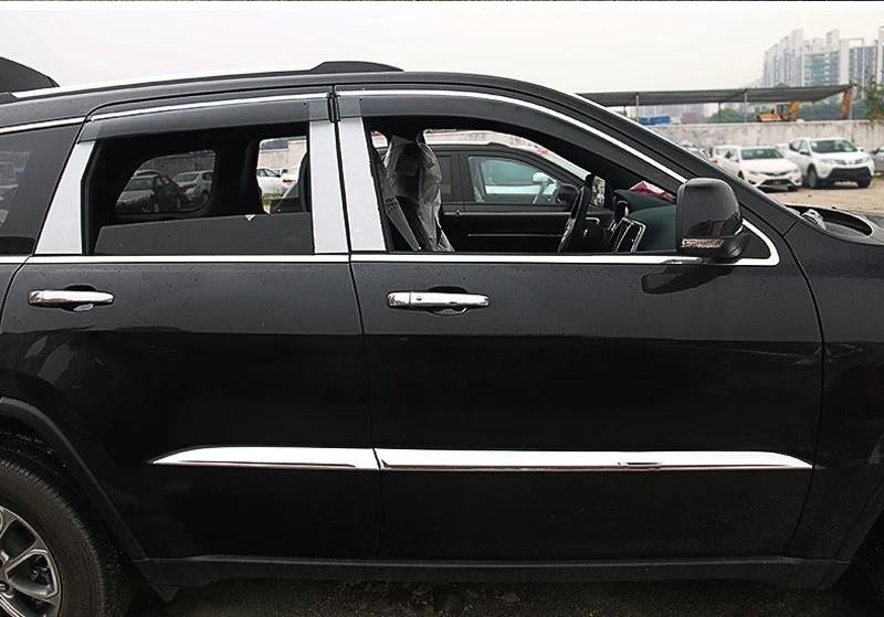 

For Jeep Grand Cherokee 2014 2015 2016 2017 2018 ABS Chrome Side Door Car Body Molding Cover Trim 4pcs Car Styling
