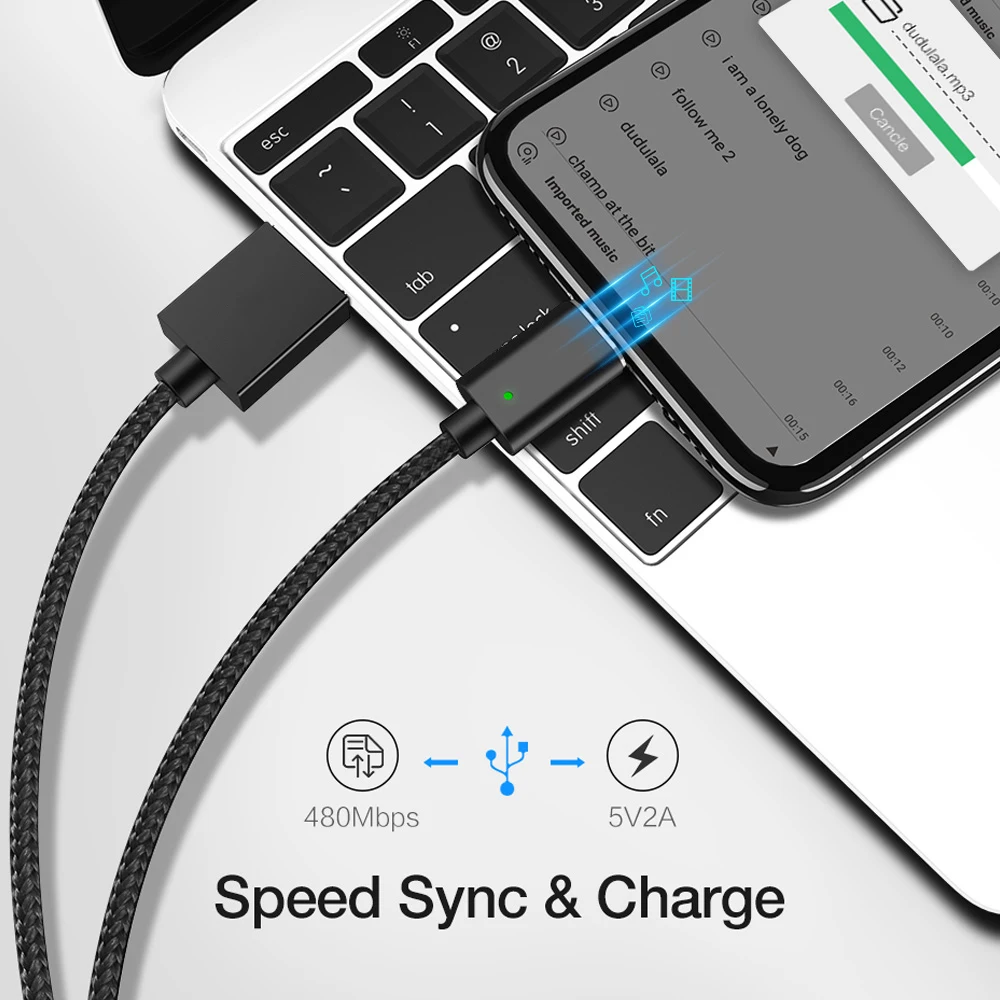 Магнитный USB кабель для IPhone 8 7 Plus зарядный Магнит Micro Type C Xiaomi Huawei Android | Мобильные