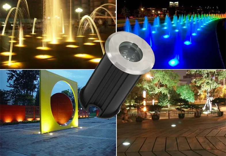 Светодиодный светильник RGB 3 Вт 12 в 24 В, водонепроницаемый Светодиодный светильник для подземных работ 230 В, уличный светильник для садовой дорожки, садовый светильник IP68