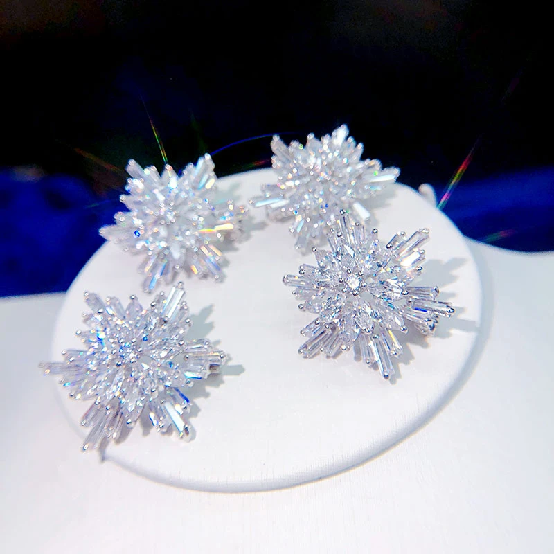 Moda exquisita, циркониевая брошь, набор, vestido banquete de alta calidad copo de nieve boda broche de joyeria para damas hombres