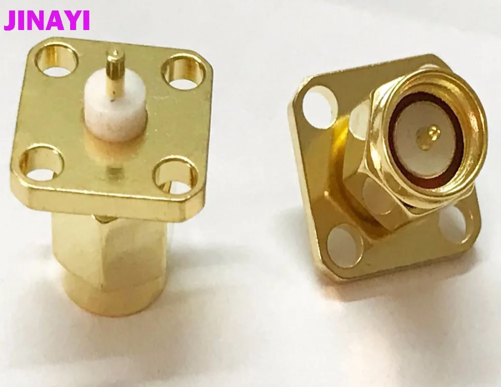 50 шт. SMA Мужская втулка Шасси Панель Крепление 4 отверстия панель фланец припой