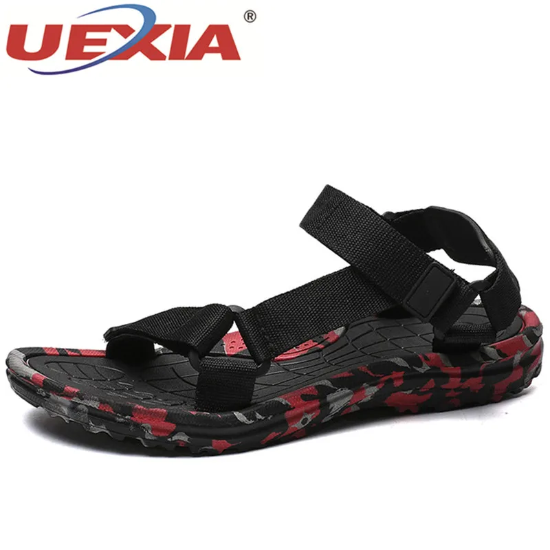 UEXIA/мужские шлепанцы камуфляжной расцветки Повседневные Удобные сандалии для