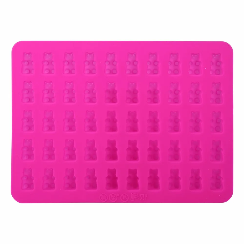 Силиконовая форма в форме мастического медведя с пипеткой 50 ячеек для конфет