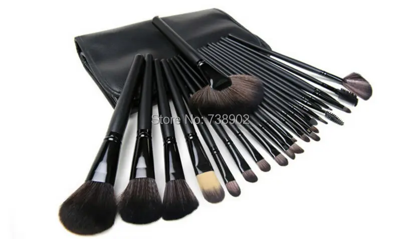 Прямая поставка Профессиональные кисти для макияжа натуральный ворс 24 шт. наборы