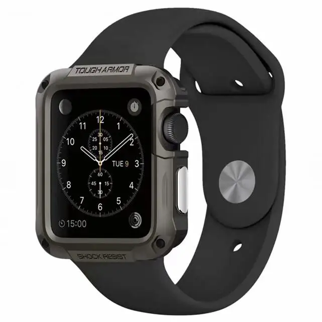 armor case For Apple Watch Cover 40mm 44mm 2 in 1 cover for iWatch 4 3 38mm 42mm | Наручные часы