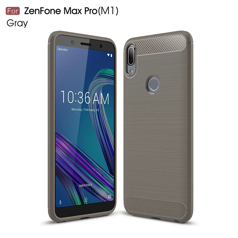 Углеродного волокна матовый Силиконовый чехол на телефон zenfone max pro zb601kl случае