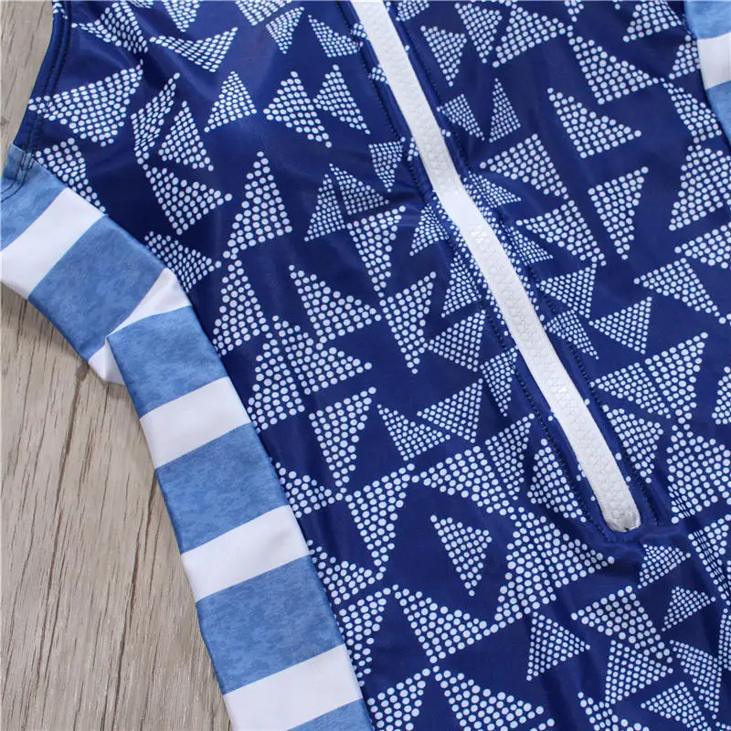 2018 Gingham на молнии с принтом без рукавов Одна деталь купальник полосатый
