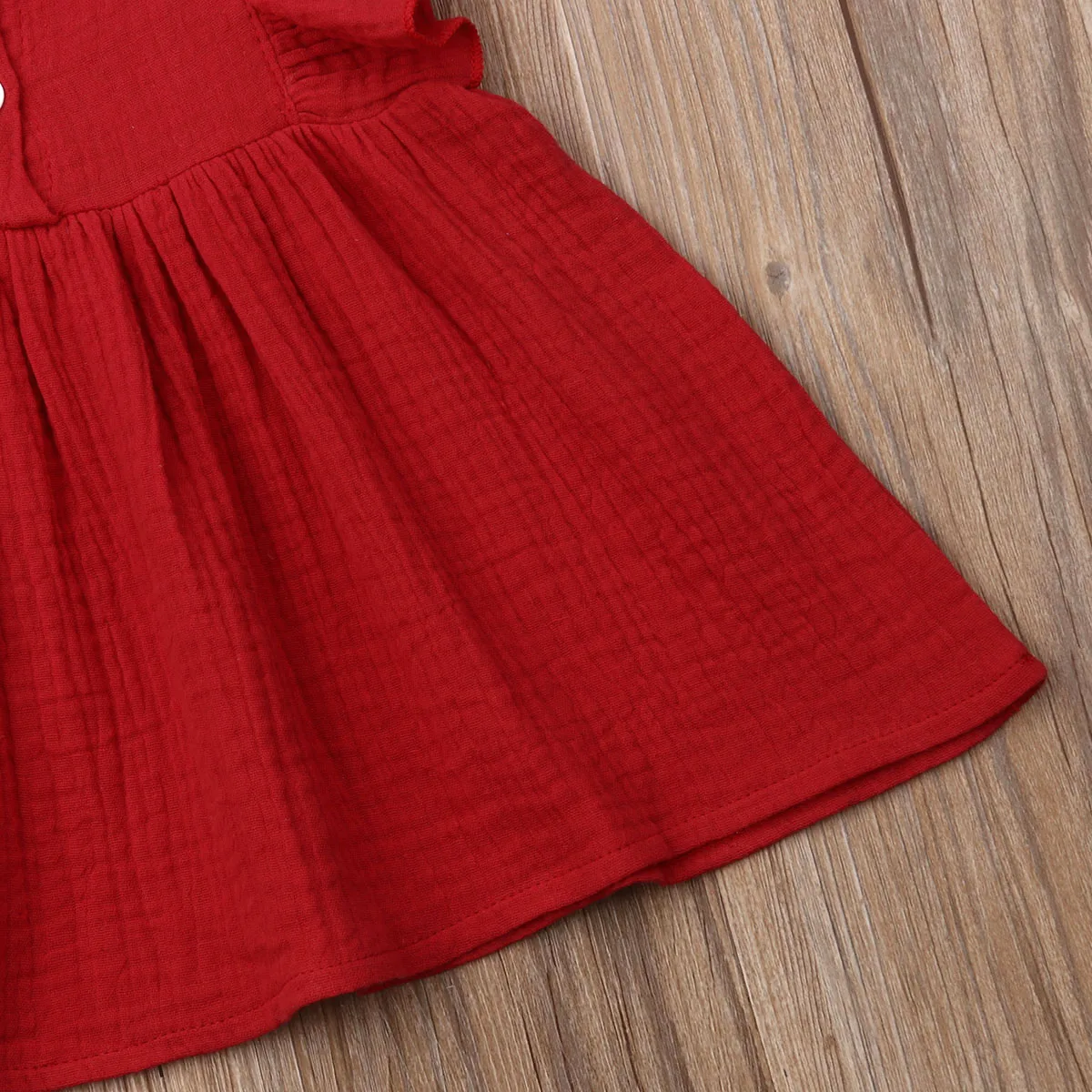 От 1 до 5 лет Дети Летнее платье для девочек с оборками без рукавов одноцветное