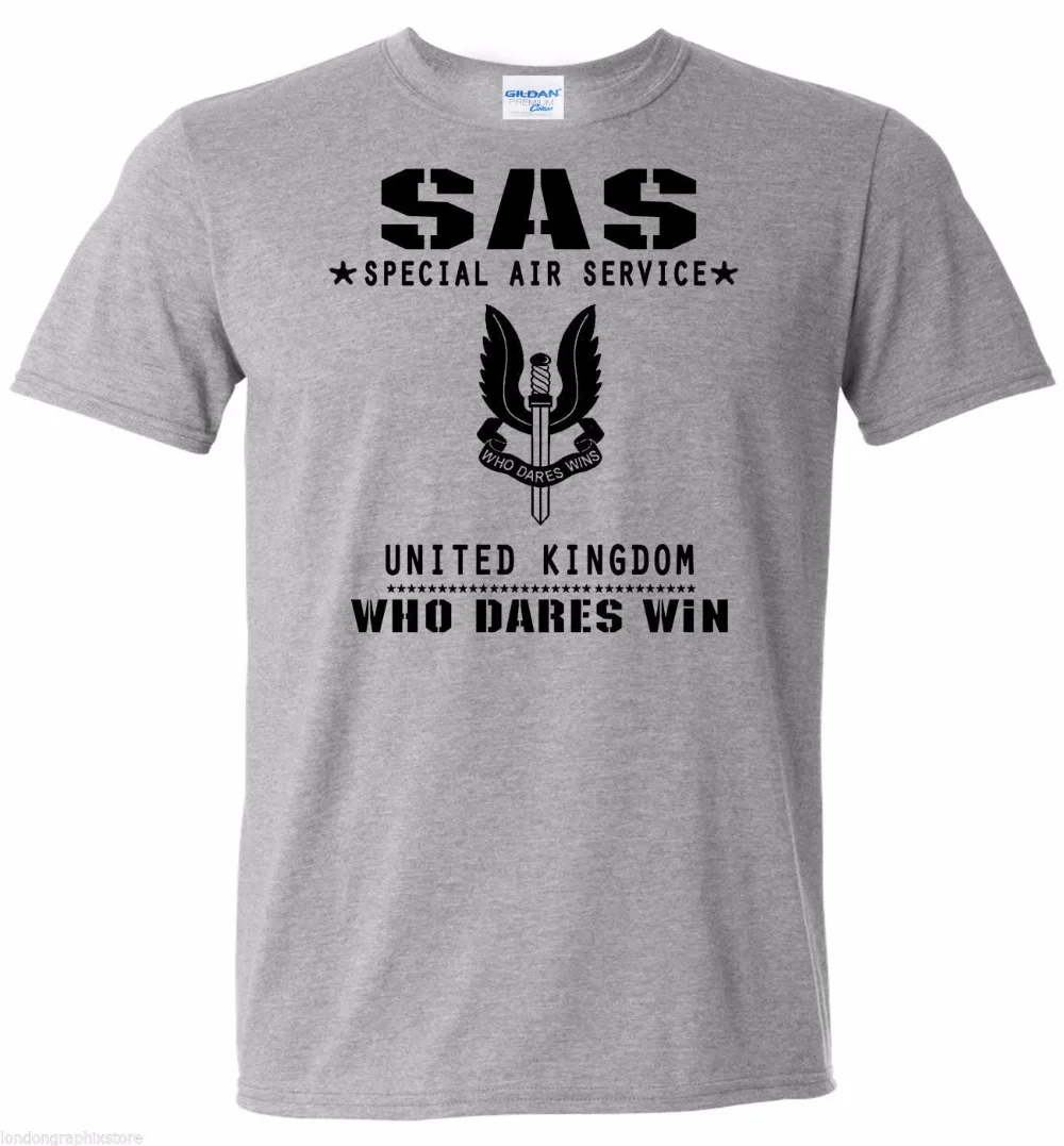 100% хлопковая футболка для мужчин крутые топовые британские SAS специальная