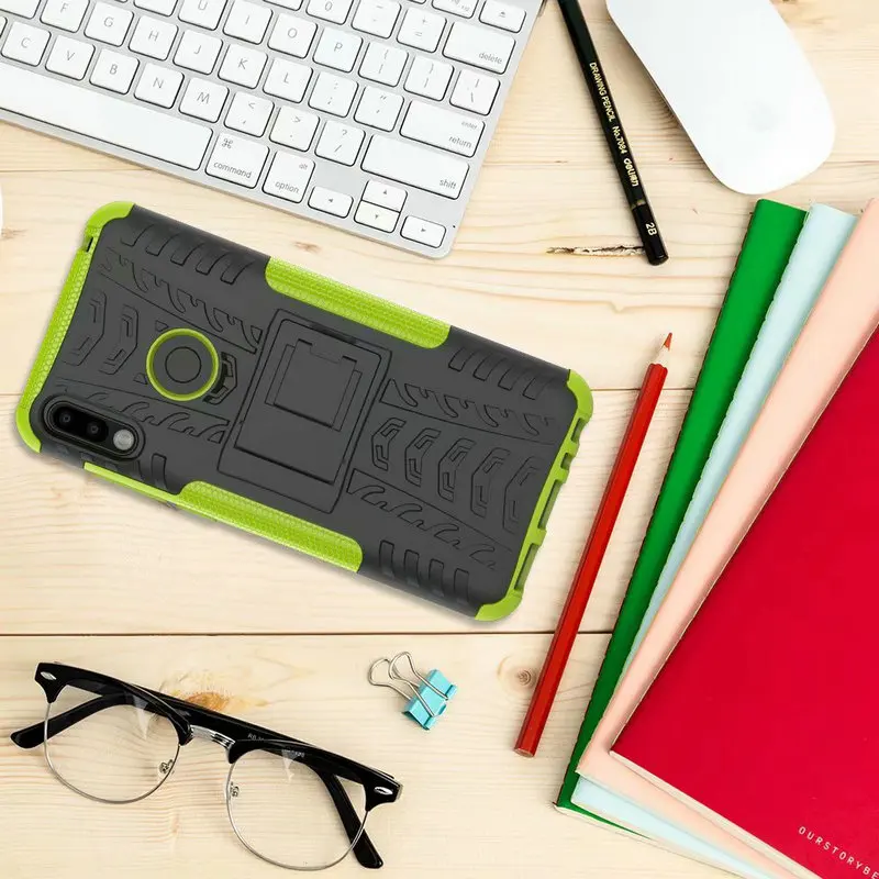 ZB631KL TPU + PC 2 in 1 Shock-Proof Rugged Armor Case For Asus Zenfone Max Pro (M2) Phone 360 Kickstand Cover ZB633KL |