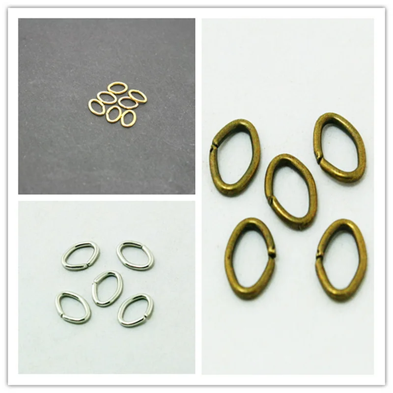 Открытые колечки для ювелирных изделий овальной формы 6 х7 мм Приблизительно 200