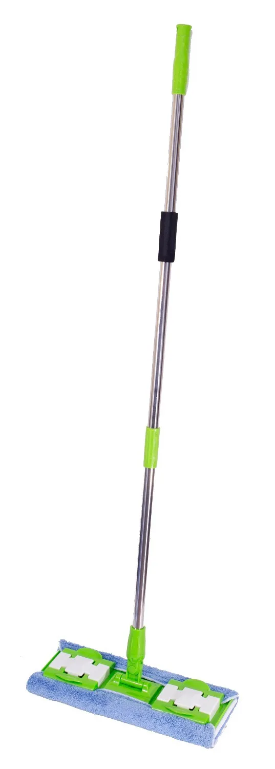 Швабра с тряпкой из вискозы и телескопической ручкой (117см) на зажимах | Дом сад