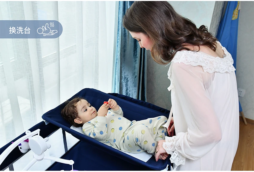 Coolbaby новое поколение кроватка Европейская многофункциональная Складная портативная детская кроватка игровая кровать