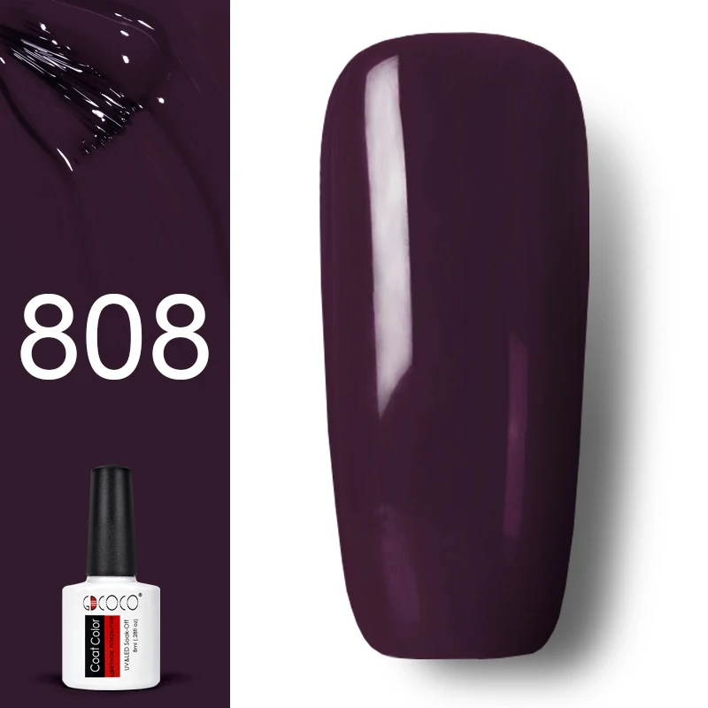 808 GDCOCO Гель-лак для ногтей новые цвета Полупостоянный лак для ногтей Canni быстрая сушка 8 мл Гель-лак покрытие Цветной Гель-лак - Цвет: 808