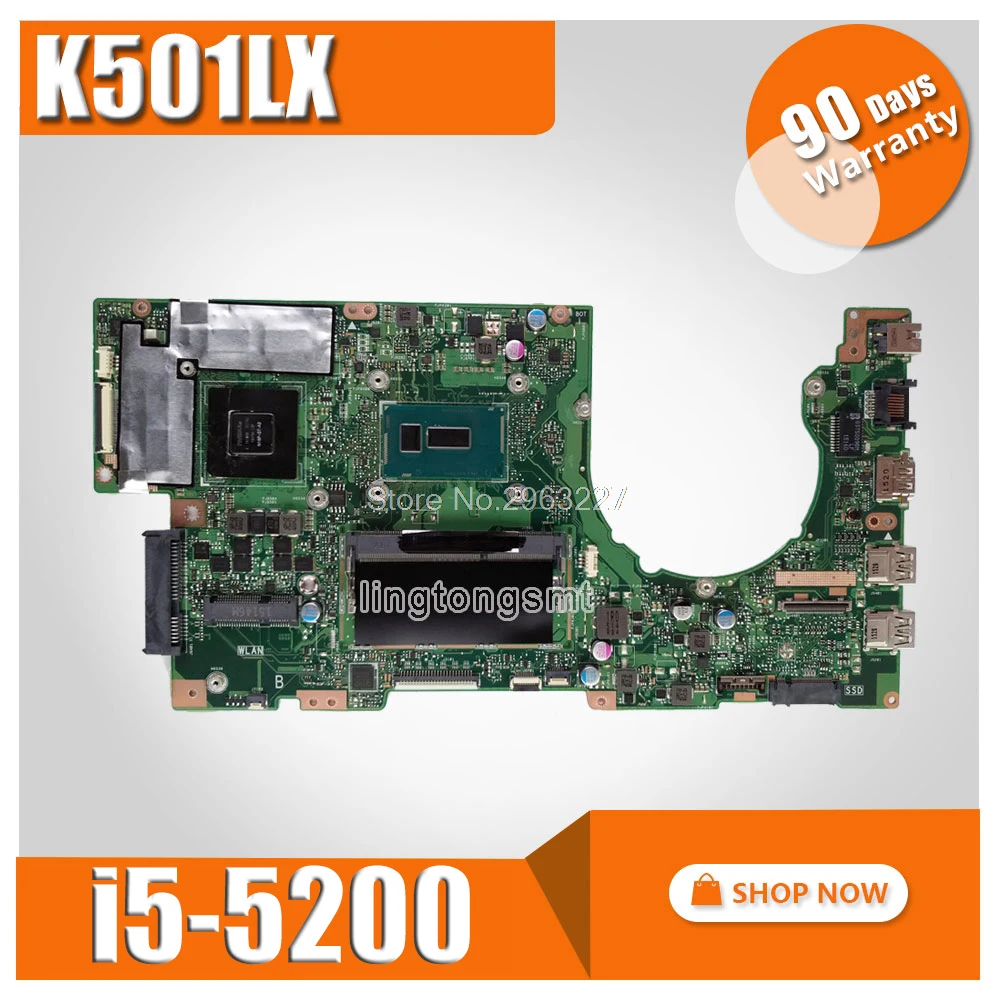 

K501LX GTX950M для Asus K501L K501LB K501LN A501L материнская плата с I5-5200 4G RAM интегрированная графическая карта USB3.0 материнская плата