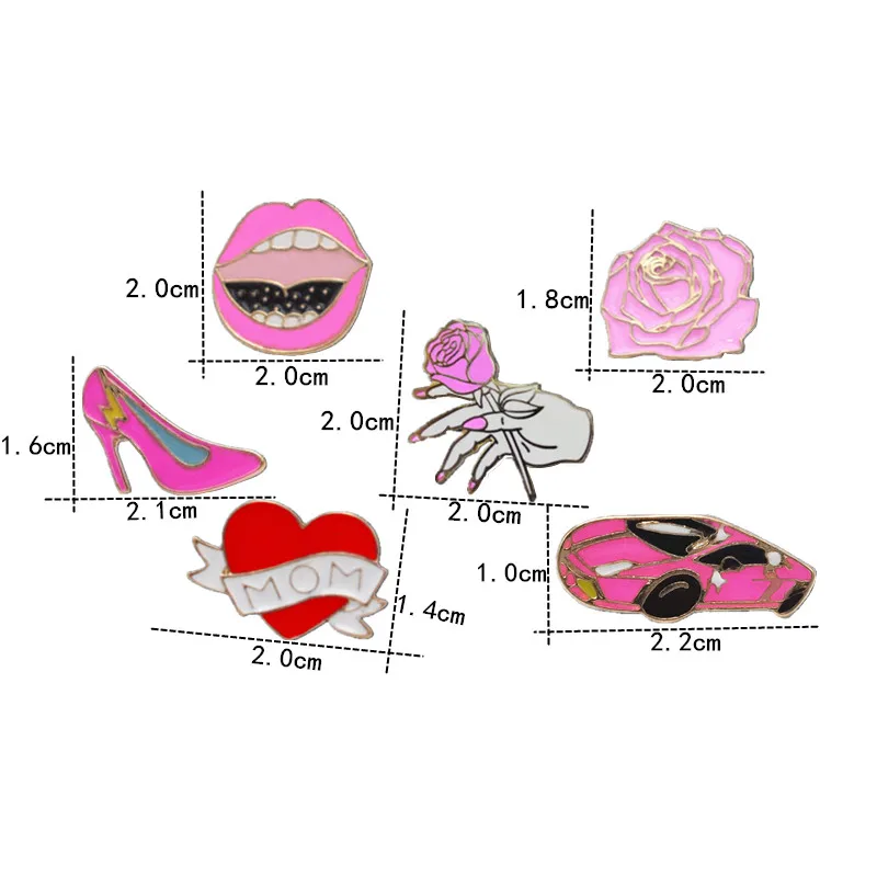 1 шт. эмалированная брошь в японском стиле|brooch rose|enamel pinrose brooch |