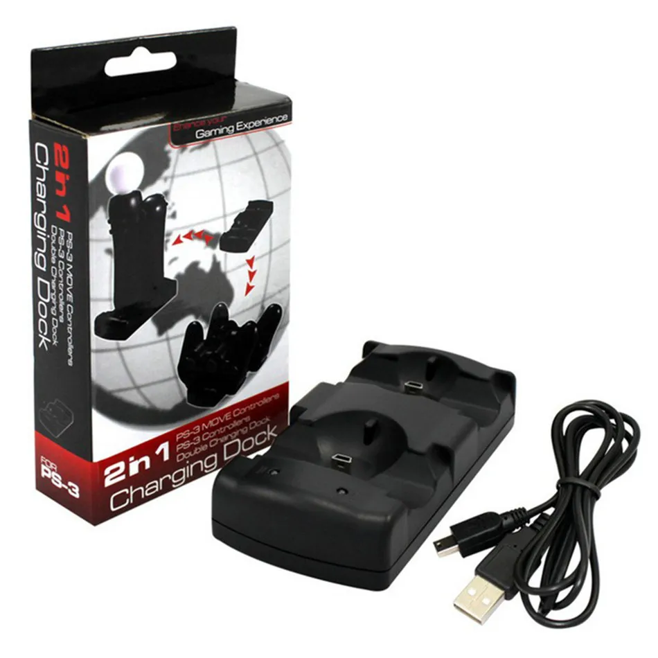 Waterlowrie 2 контроллер SIXAXIS + 1 Зарядное устройство для SONY PS3 Controle Bluetooth геймпад Dualshock 3
