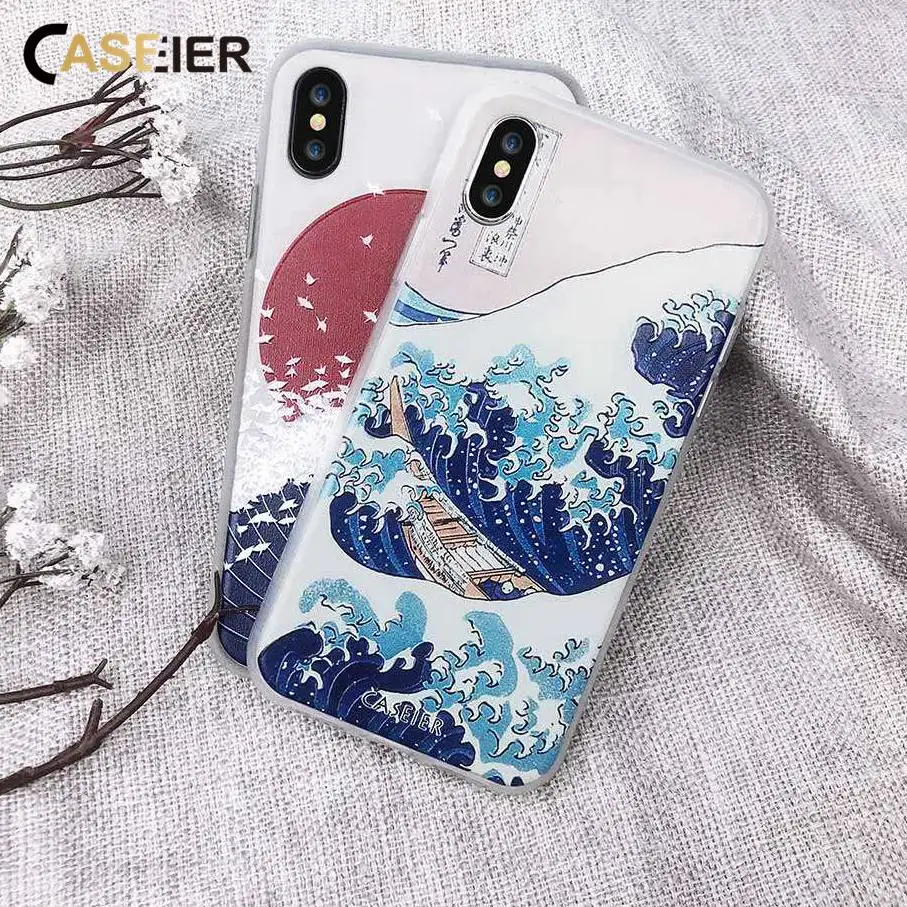 Caseier чехол для телефона iPhone 7 8 6 6s Plus Капа Мягкие TPU ультра-тонкий японский стиль