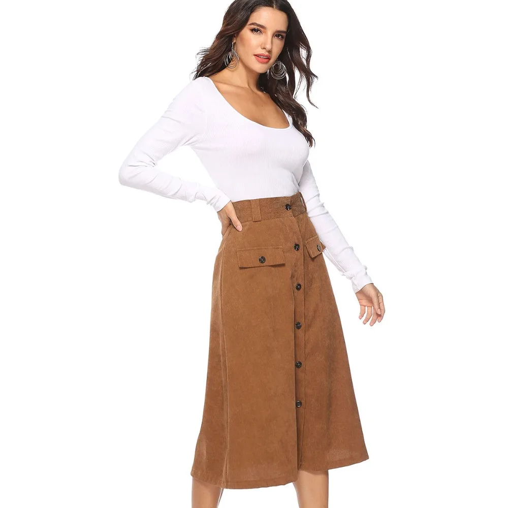 2019 Осенняя Женская юбка в стиле Харадзюку для офиса и школы джинсовая на