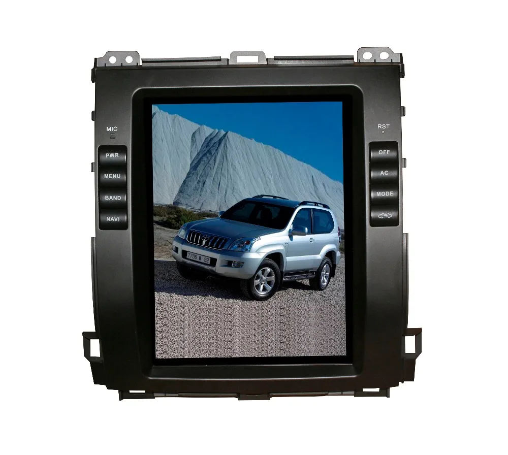 2Din Tesla стиль 10,4 дюймов Android 7,1 6,0 Автомобильный gps-навигация, dvd-плеер для Toyota Land Cruiser Prado 120 2002-2009 Lexus GX470