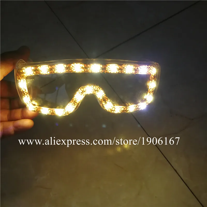 Новый дизайн LED Светящиеся DJ DS очки маска для вечеринки Хэллоуин светодиодные