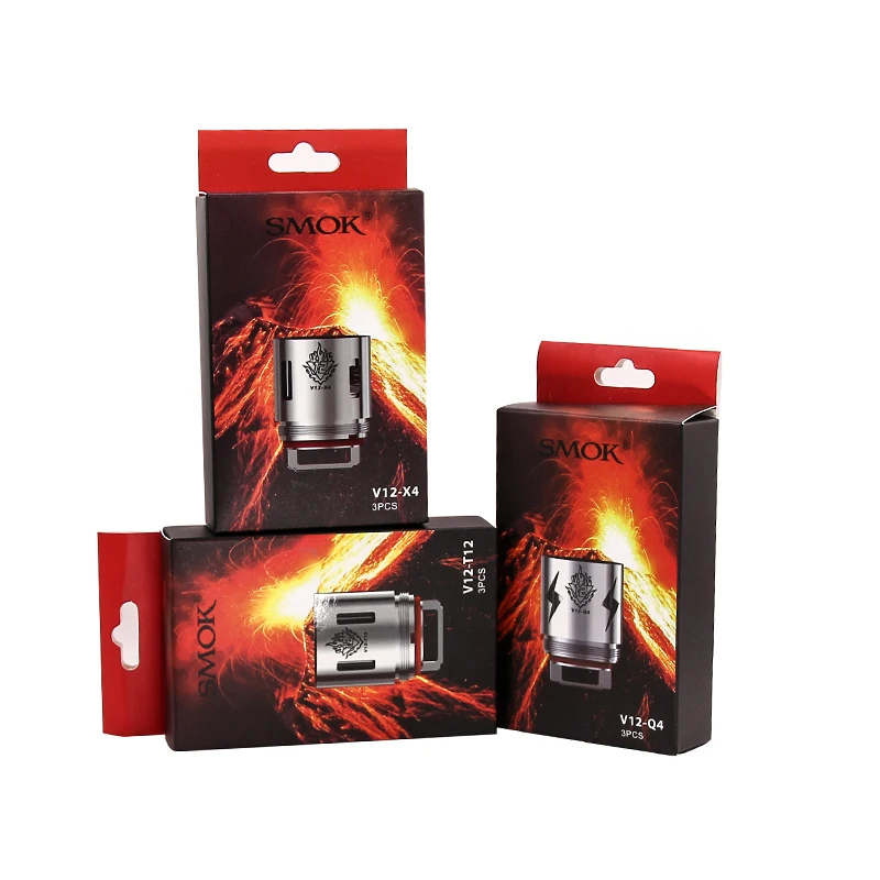 3 шт. SMOK TFV12 катушка головы V12 T12 Q4 T6 X4 T8 RBA сопротивление ядро DS двойной Замена резистора для TFV12 атомайзер танк