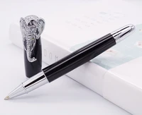fuliwen rollerball pen elephant head on cap delicate black signature pen smooth refill business office home school supplies