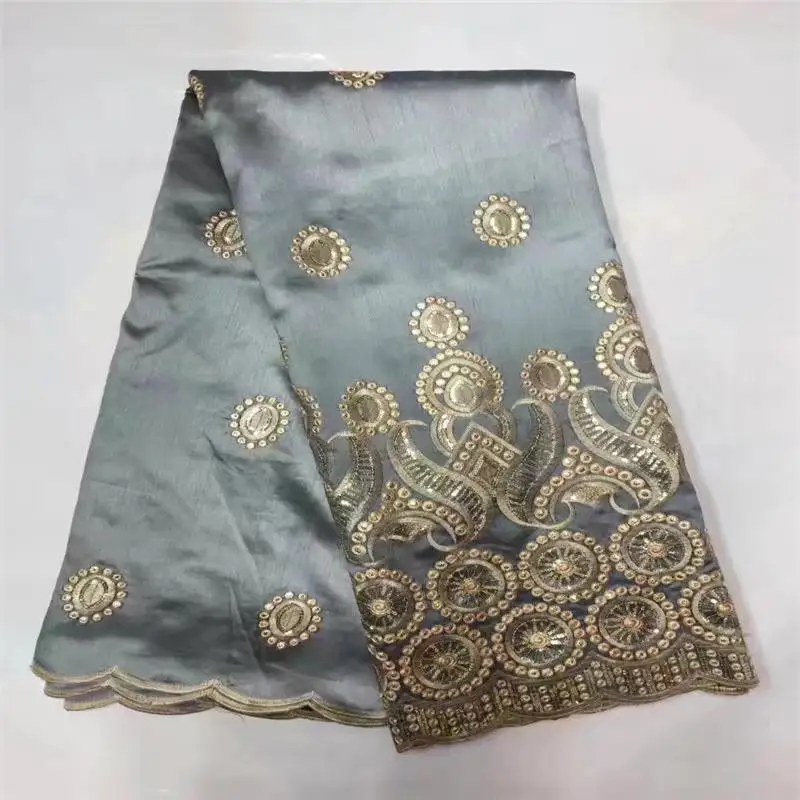 Фиолетовый цвет индийский дизайн африканская Джордж кружевная ткань 2017/Нигерия